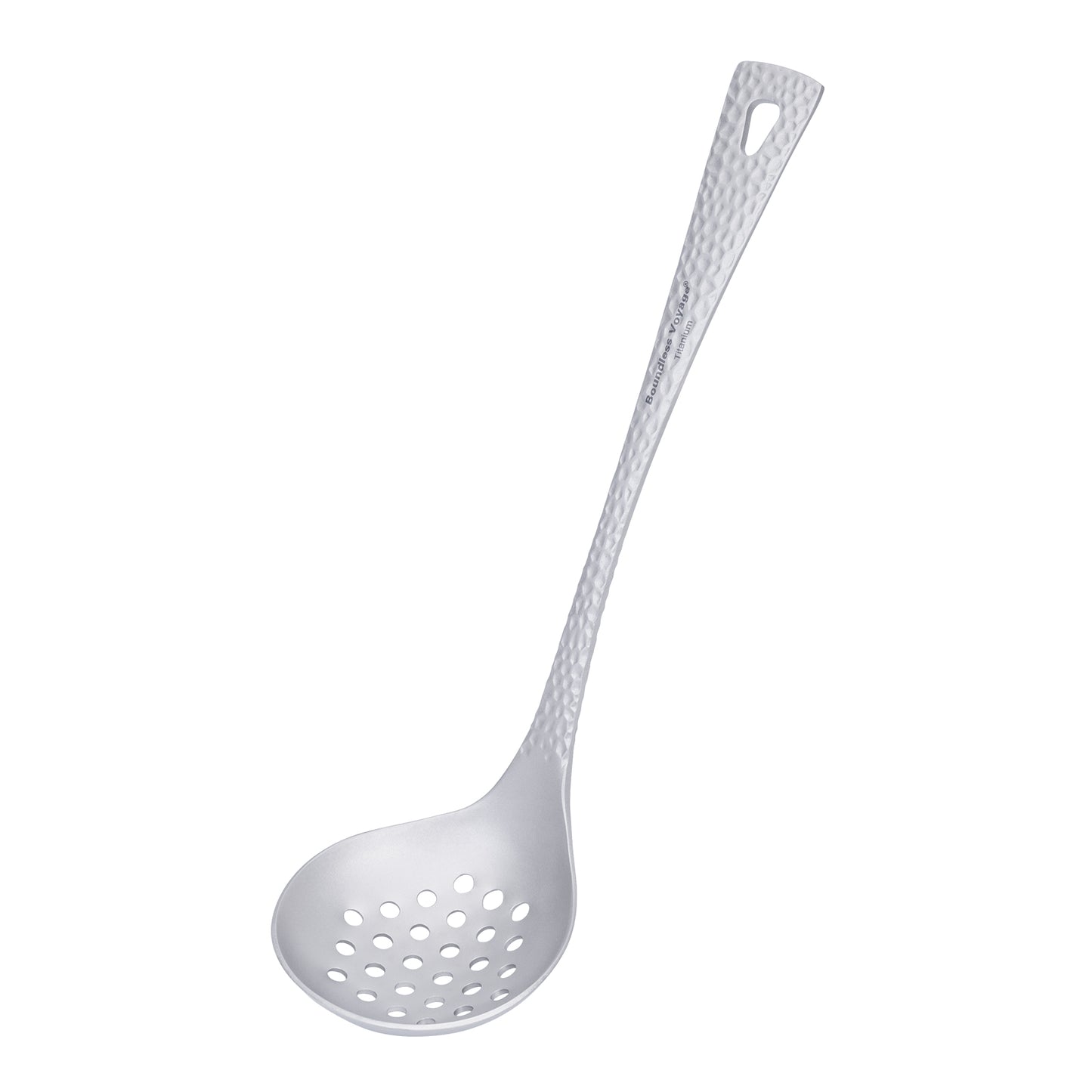 Boundless Voyage Titanium Skimmer Spoon Lightweight Cooking Skimmer Ladle with Long Handle Food Strainer Colander Kitchen Tools Ti1061T