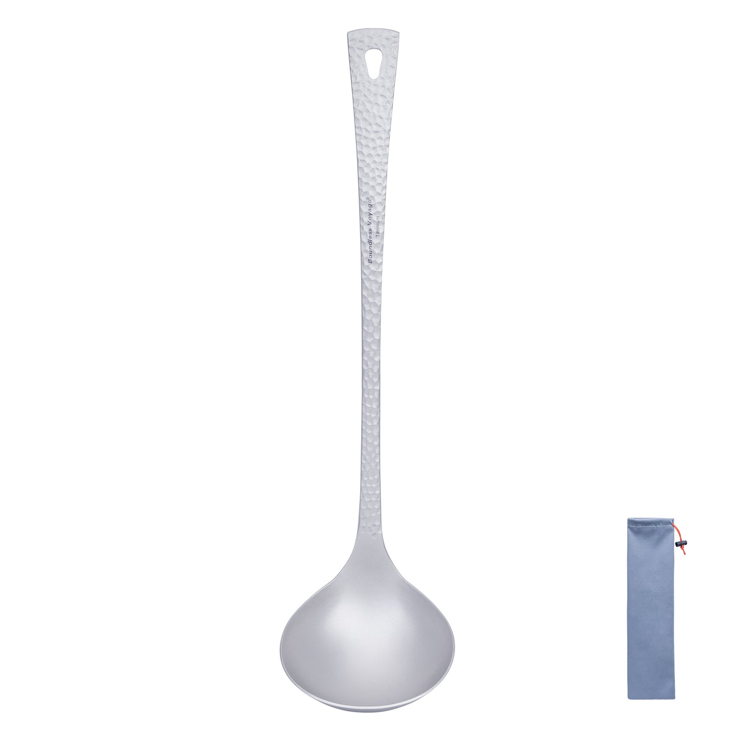 Boundless Voyage Titanium Ladle Durable Long Handle Soup Ladle Serving Spoon Ladles For Cooking Gravy Sauces Ti1062T