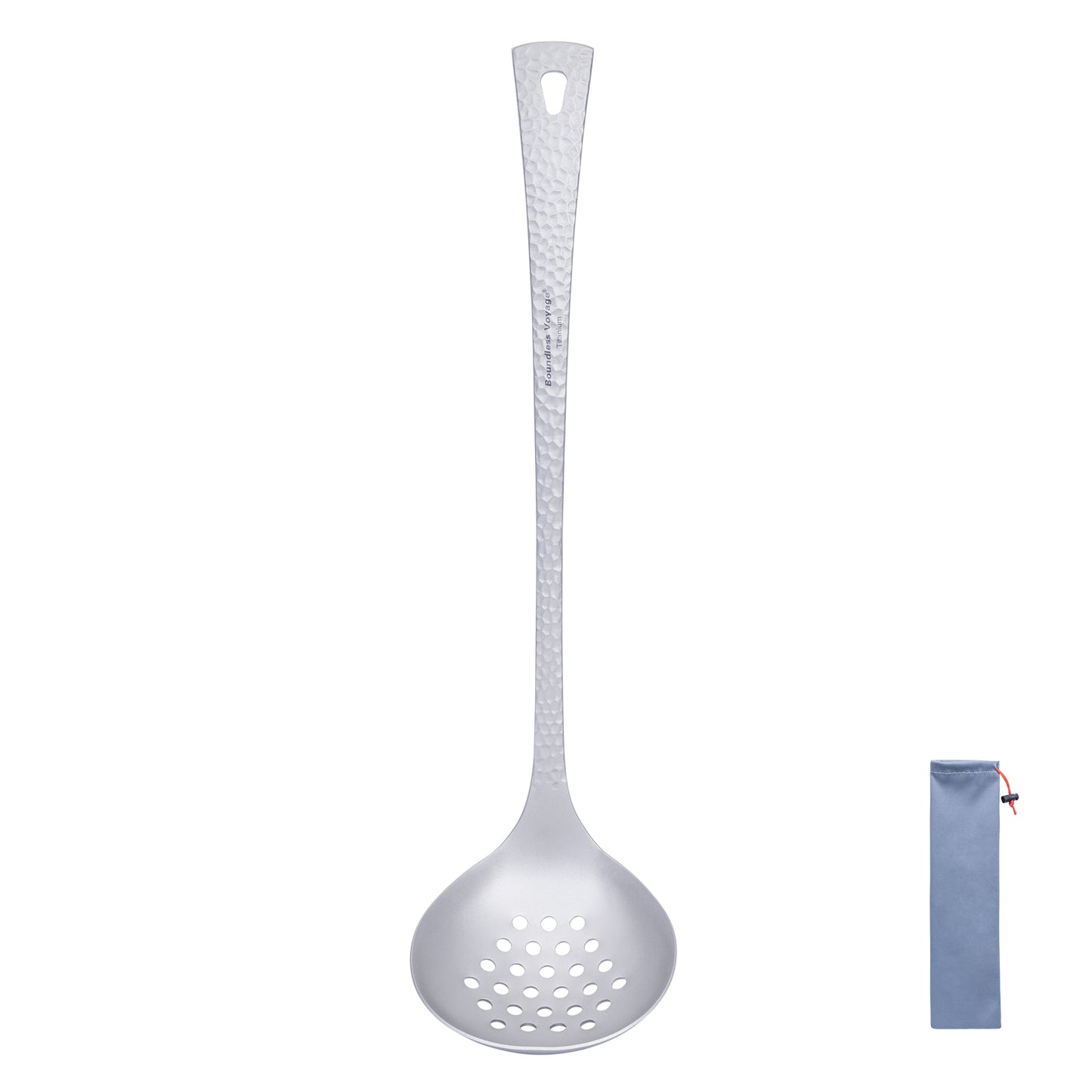 Boundless Voyage Titanium Skimmer Spoon Lightweight Cooking Skimmer Ladle with Long Handle Food Strainer Colander Kitchen Tools Ti1063T