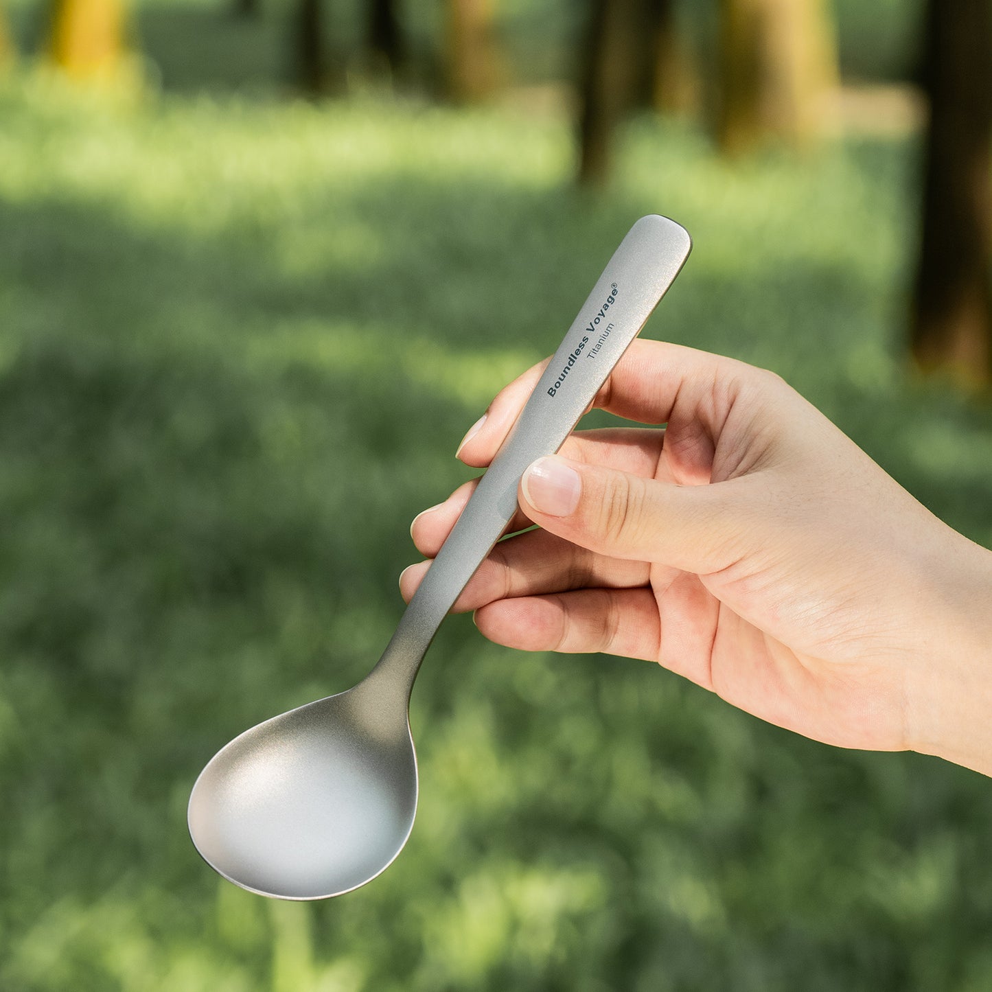 Boundless Voyage Titanium Spoon Fork Chopsticks Set, Ultralight Portable Outdoor Camping Cutlery for Soup Daily Meals Ti1068T-Ti1071T