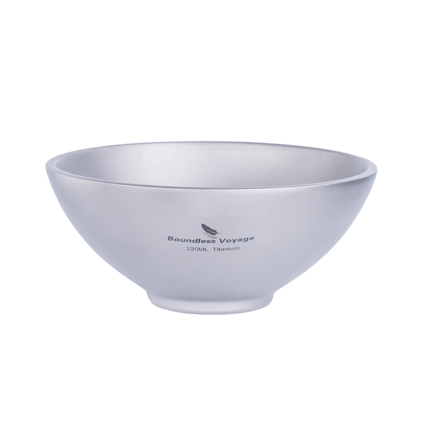 Boundless Voyage Titanium Double-Wall Bowl Set, 220ml & 450ml Nestable Anti-Scald for Family Camping Ti1085T Ti1086T