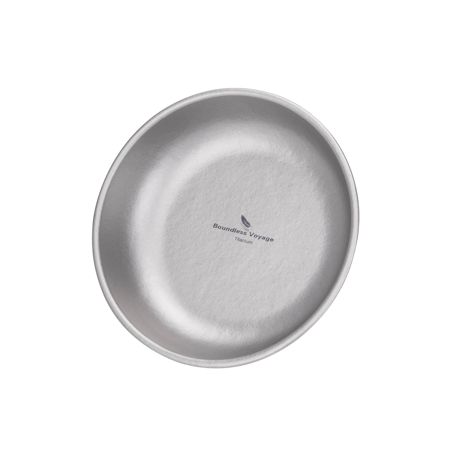 Boundless Voyage Pure Titanium Round Plate with Sand-Blast Matte Finish | Lightweight Portable Camping Tableware S/M/L Single & 3Pcs Set for Outdoor Travel Home Ti1101T-Ti1104T