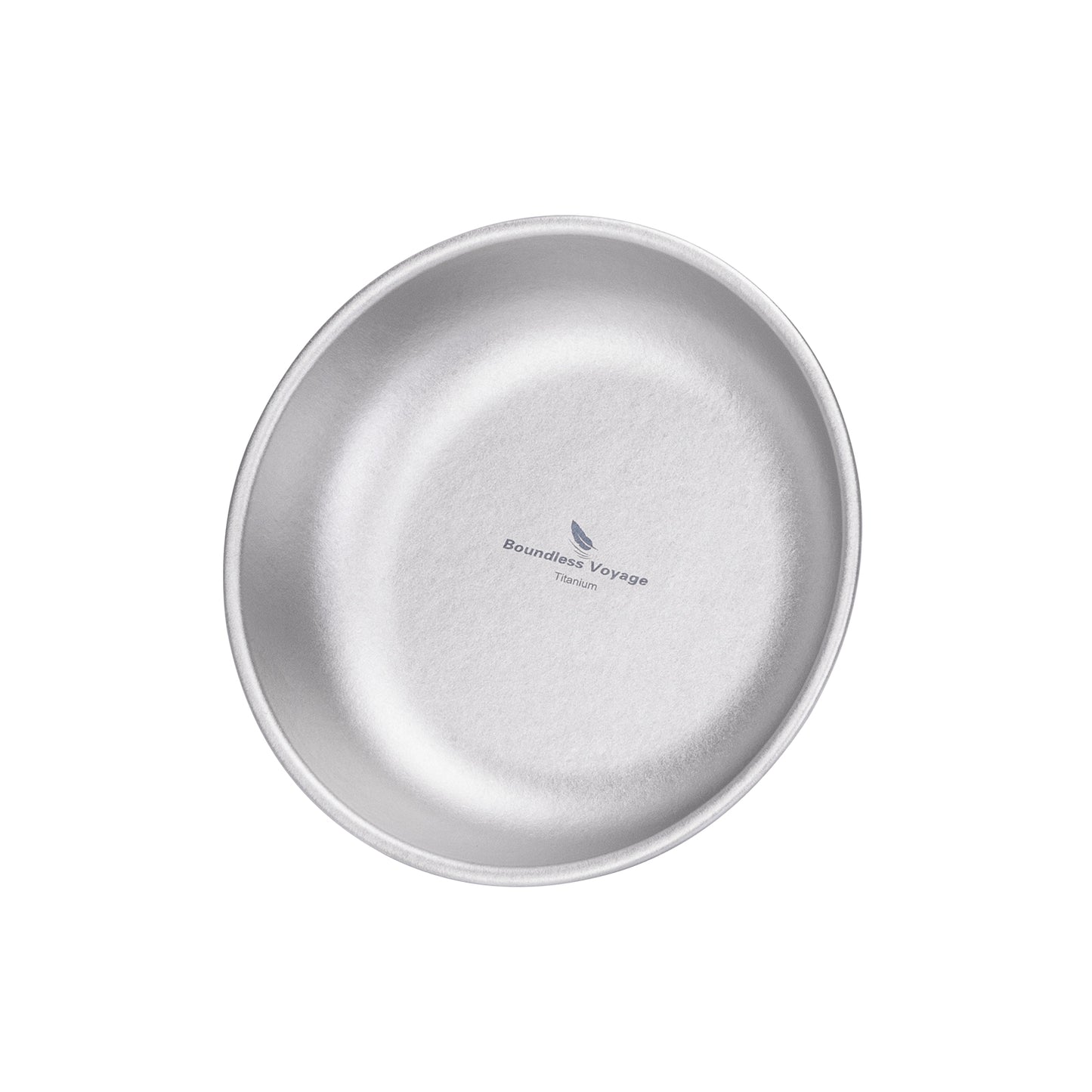 Boundless Voyage Pure Titanium Round Plate with High-Temp Crystallized Ice Texture Finish | Lightweight Portable Camping Tableware S/M/L Single & 3Pcs Set for Outdoor Travel Home  Ti1101T-Ti1104T
