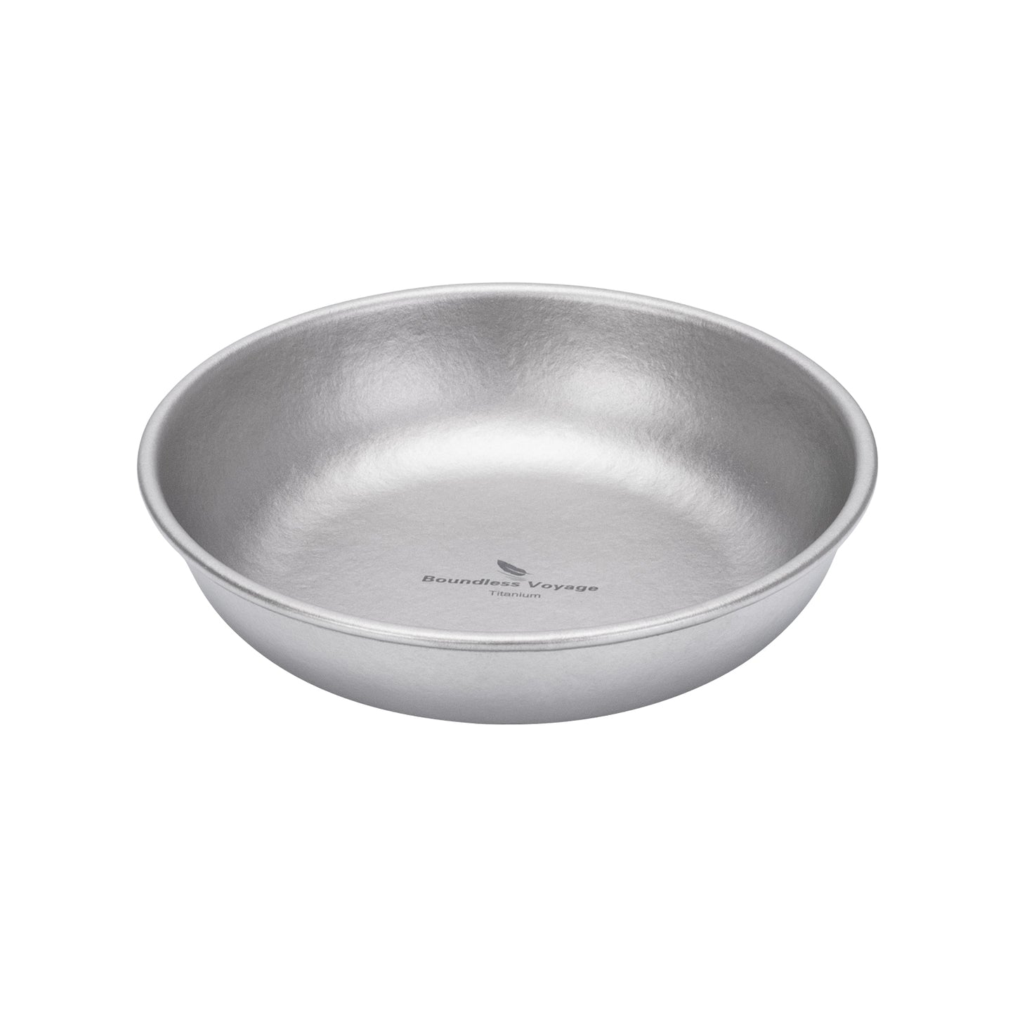 Boundless Voyage Pure Titanium Round Plate with Sand-Blast Matte Finish | Lightweight Portable Camping Tableware S/M/L Single & 3Pcs Set for Outdoor Travel Home Ti1101T-Ti1104T