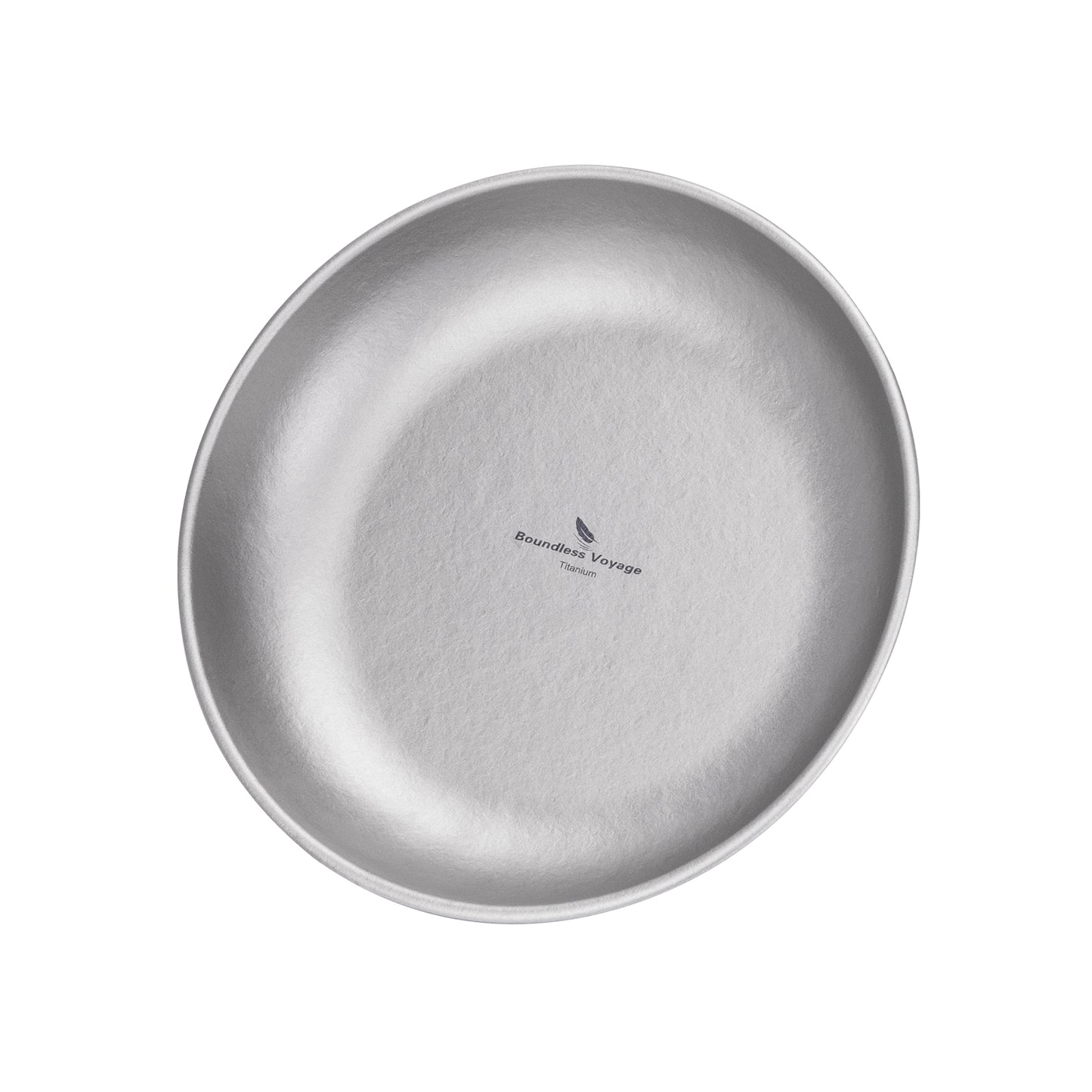 Boundless Voyage Pure Titanium Round Plate with Sand-Blast Matte Finish | Lightweight Portable Camping Tableware S/M/L Single & 3Pcs Set for Outdoor Travel Home Ti1101T-Ti1104T
