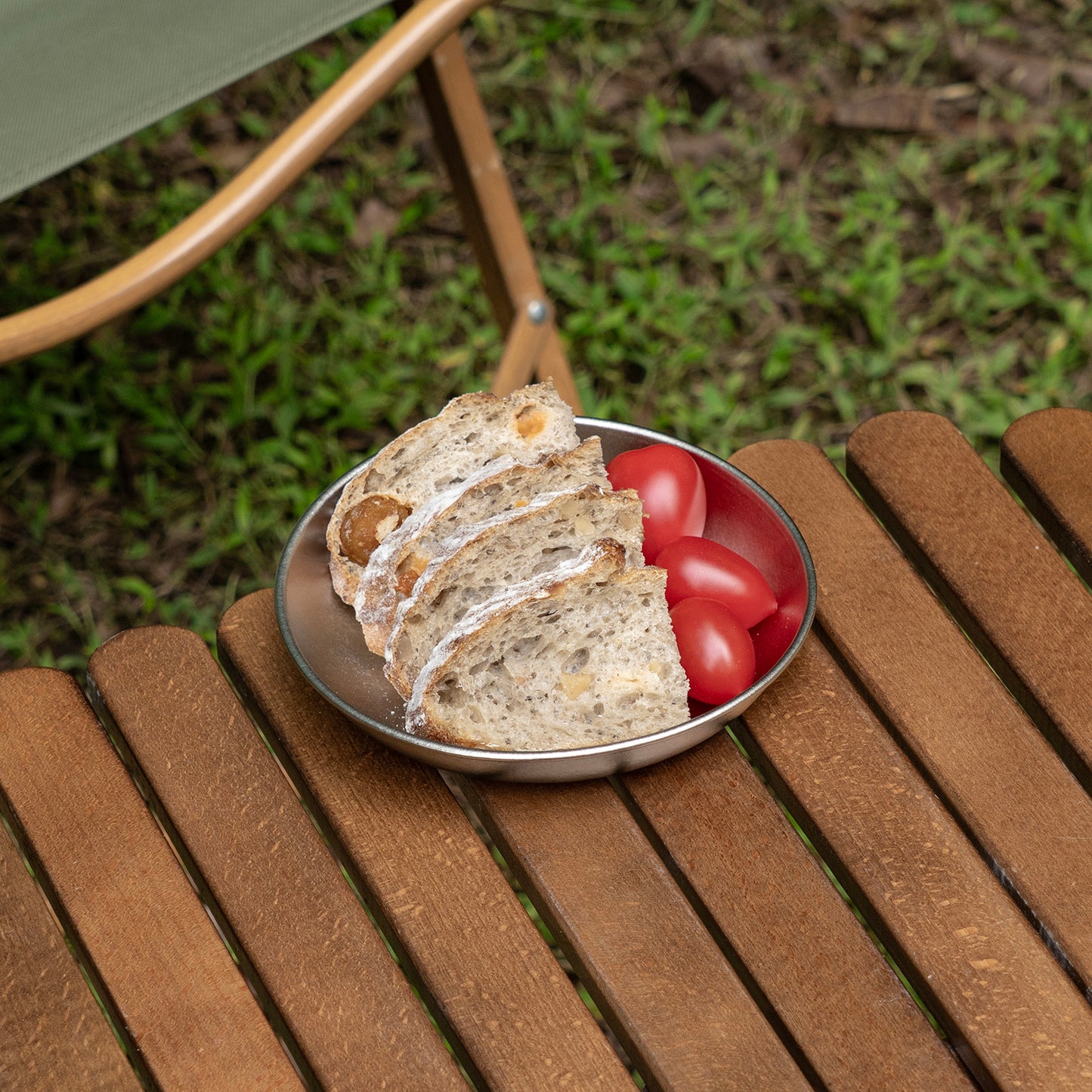 Boundless Voyage Pure Titanium Round Plate with High-Temp Crystallized Ice Texture Finish | Lightweight Portable Camping Tableware S/M/L Single & 3Pcs Set for Outdoor Travel Home  Ti1101T-Ti1104T
