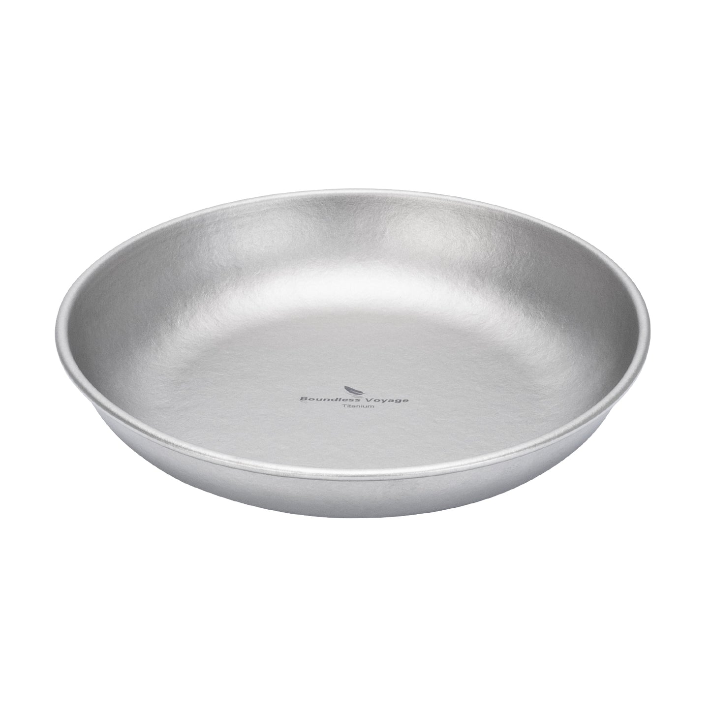 Boundless Voyage Pure Titanium Round Plate with Sand-Blast Matte Finish | Lightweight Portable Camping Tableware S/M/L Single & 3Pcs Set for Outdoor Travel Home Ti1101T-Ti1104T