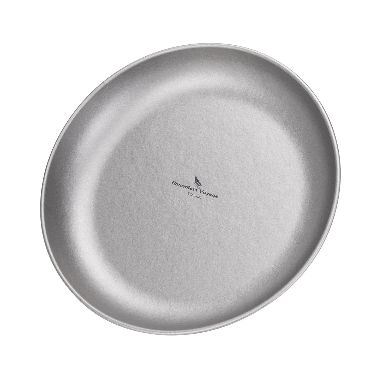 Boundless Voyage Pure Titanium Round Plate with Sand-Blast Matte Finish | Lightweight Portable Camping Tableware S/M/L Single & 3Pcs Set for Outdoor Travel Home Ti1101T-Ti1104T