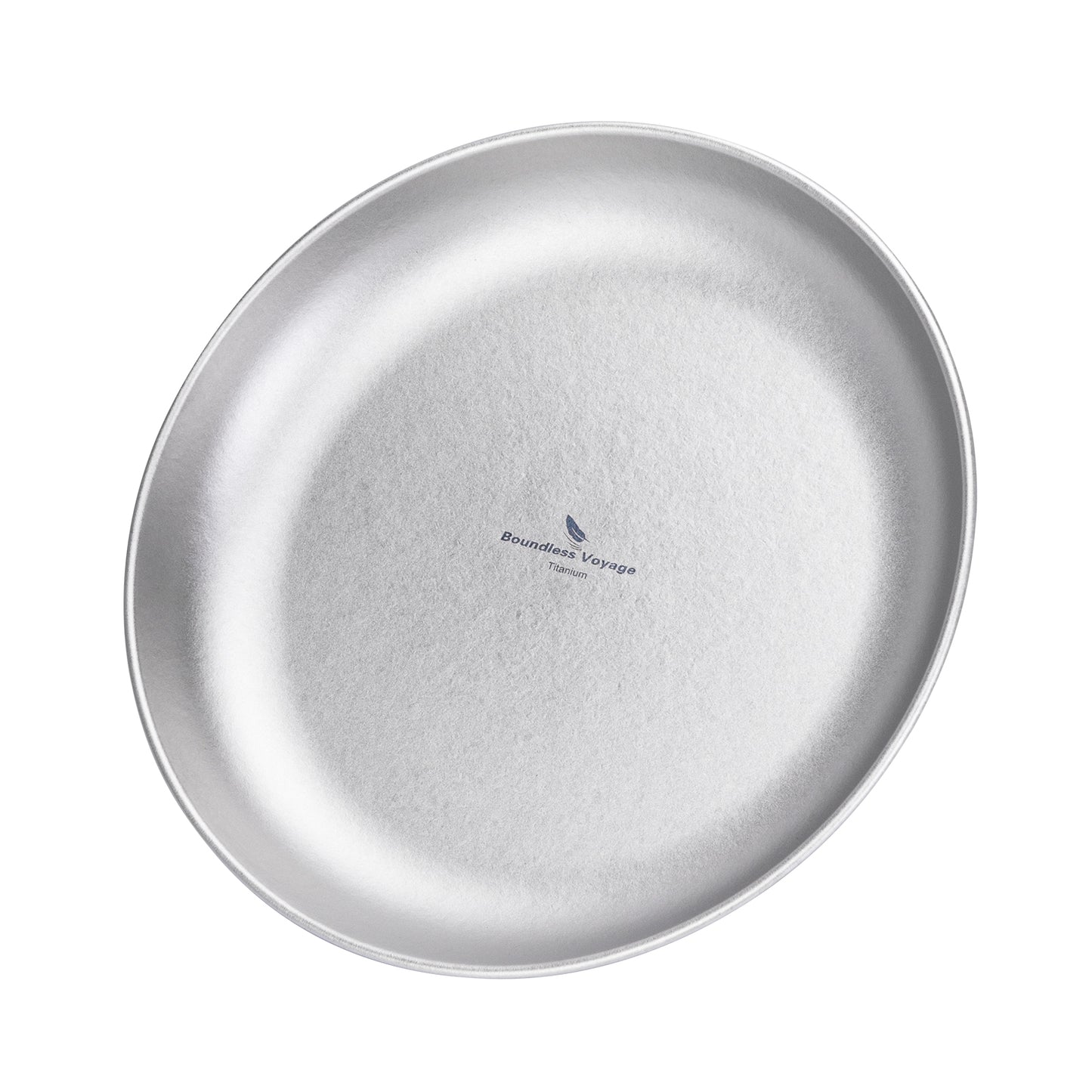Boundless Voyage Pure Titanium Round Plate with High-Temp Crystallized Ice Texture Finish | Lightweight Portable Camping Tableware S/M/L Single & 3Pcs Set for Outdoor Travel Home  Ti1101T-Ti1104T