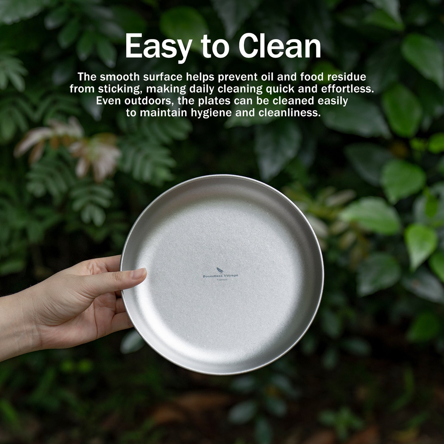 Boundless Voyage Pure Titanium Round Plate with Sand-Blast Matte Finish | Lightweight Portable Camping Tableware S/M/L Single & 3Pcs Set for Outdoor Travel Home Ti1101T-Ti1104T