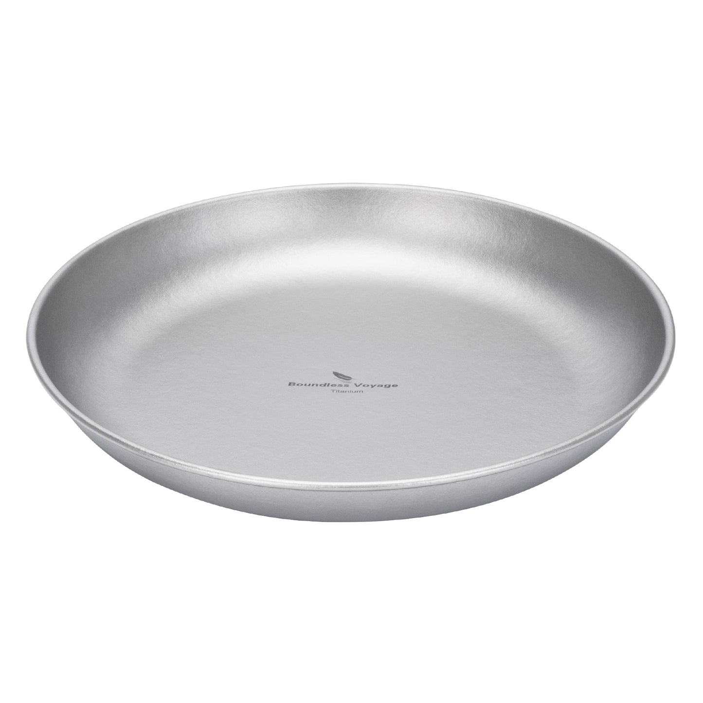 Boundless Voyage Pure Titanium Round Plate with Sand-Blast Matte Finish | Lightweight Portable Camping Tableware S/M/L Single & 3Pcs Set for Outdoor Travel Home Ti1101T-Ti1104T