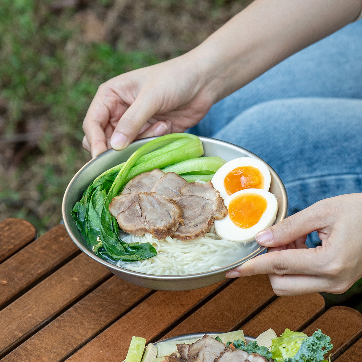 Boundless Voyage Titanium Camping Bowl and Plate Ultralight Outdoor Tableware with Carry Bag for Hiking Backpacking Ti1111T/Ti1112T/Ti1113T