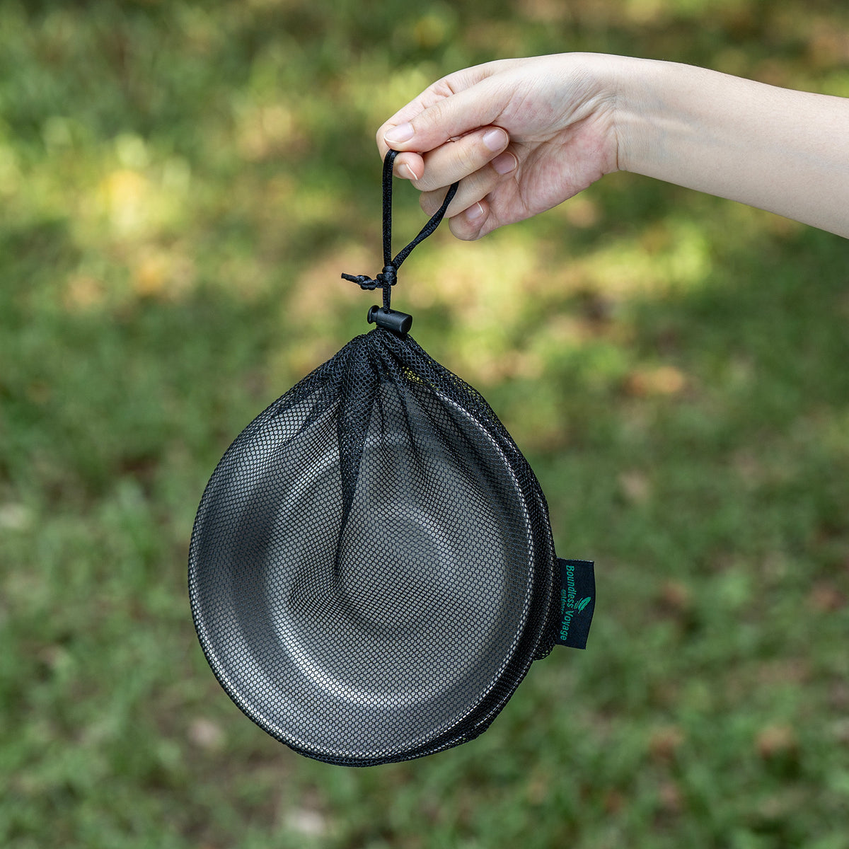 Boundless Voyage Titanium Camping Bowl and Plate Ultralight Outdoor Tableware with Carry Bag for Hiking Backpacking Ti1111T/Ti1112T/Ti1113T