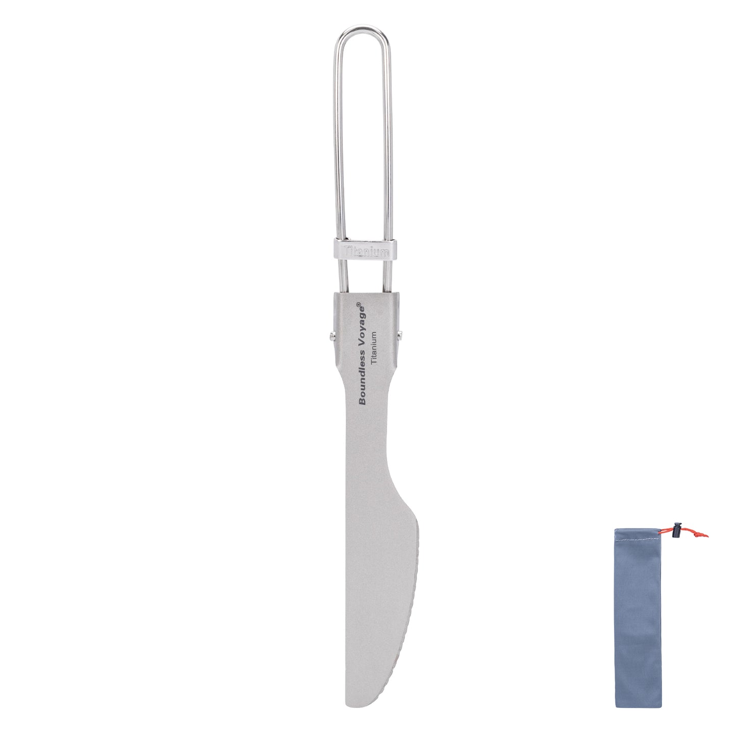 Boundless Voyage Titanium SpoonPortable Folding Tableware  for Home Camping Restaurants Ti1021T