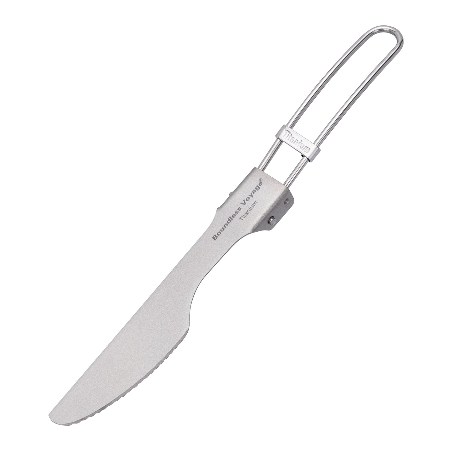 Boundless Voyage Titanium SpoonPortable Folding Tableware  for Home Camping Restaurants Ti1021T