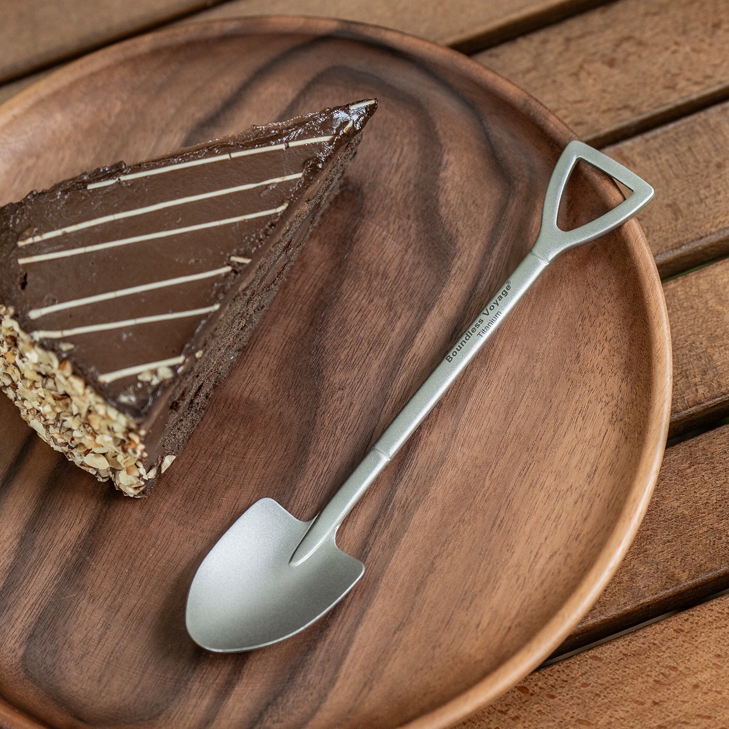 Boundless Voyage Cute Mini Titanium Shovel Spoon, Portable Lightweight Tableware for Ice Cream Fruit Outdoor Camping Daily Use Ti1129T