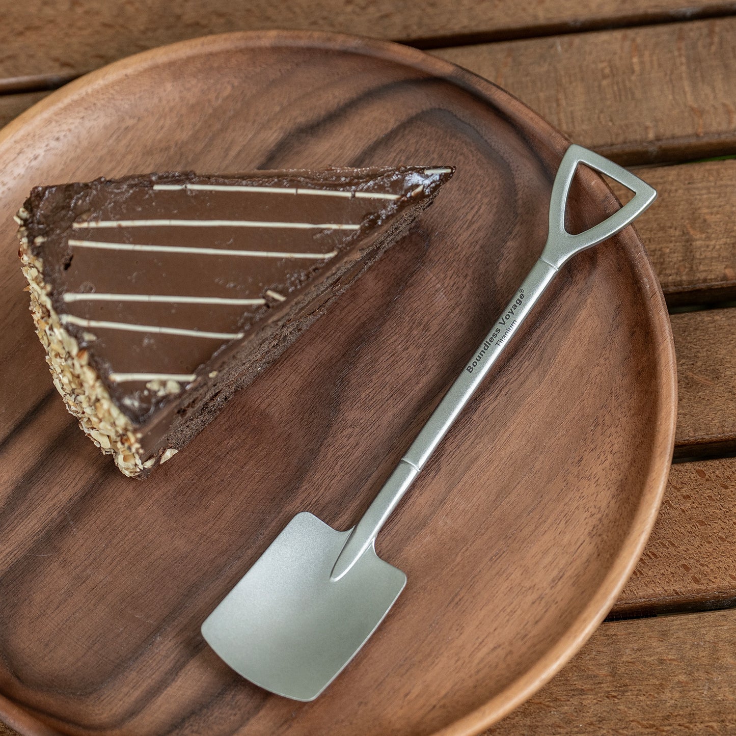 Boundless Voyage Cute Mini Titanium Shovel Spoon, Portable Lightweight Tableware for Ice Cream Fruit Outdoor Camping Daily Use Ti1130T