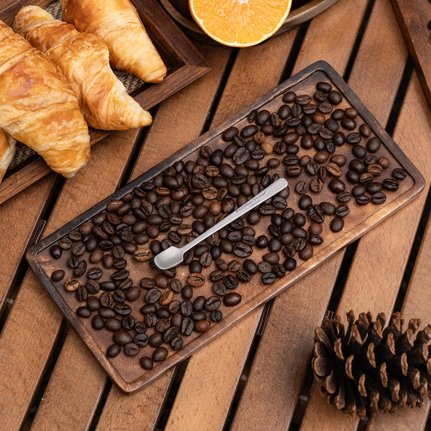 Boundless Voyage 5-PCS Pure Titanium Mini Coffee & Espresso Spoons | Ultralight Rustproof Stirring Spoons for Coffee, Tea & Cocoa, Dishwasher Safe Ti1133T