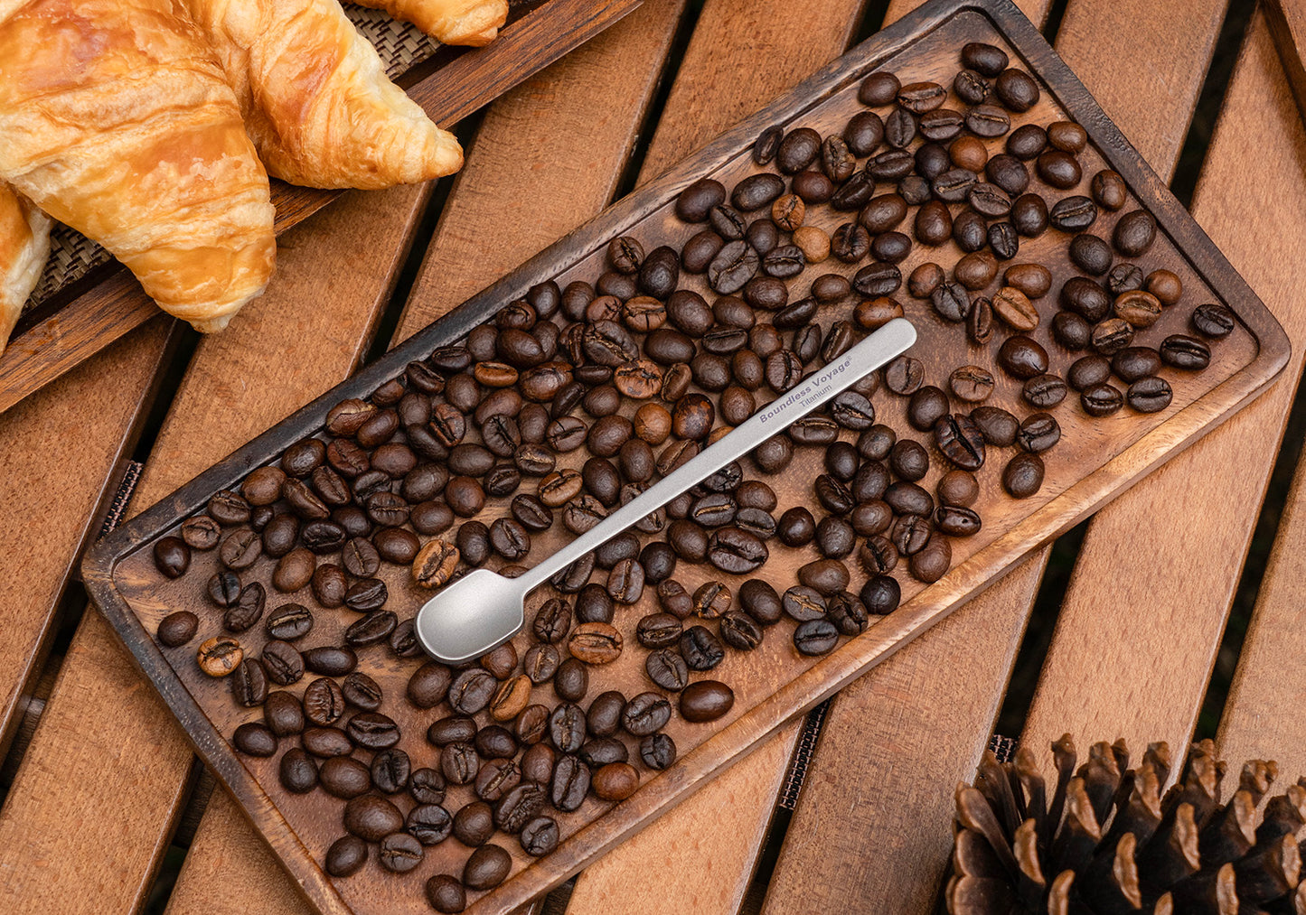Boundless Voyage 5-PCS Pure Titanium Mini Coffee & Espresso Spoons | Ultralight Rustproof Stirring Spoons for Coffee, Tea & Cocoa, Dishwasher Safe Ti1134T