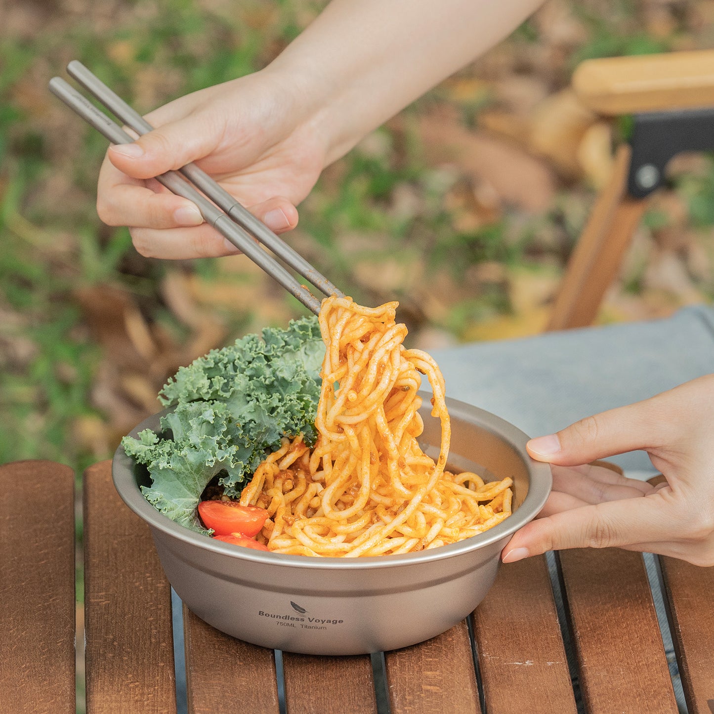 Boundless Voyage Titanium Bowl Rice Soup Salad Serving Bowl Ultralight Outdoor Camping Travel Durable Portable Tableware