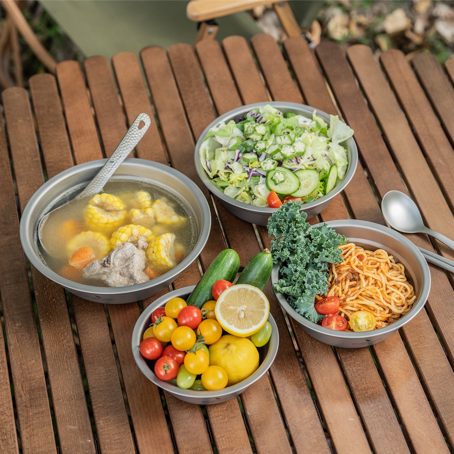 Boundless Voyage Titanium Bowl Rice Soup Salad Serving Bowl Ultralight Outdoor Camping Travel Durable Portable Tableware