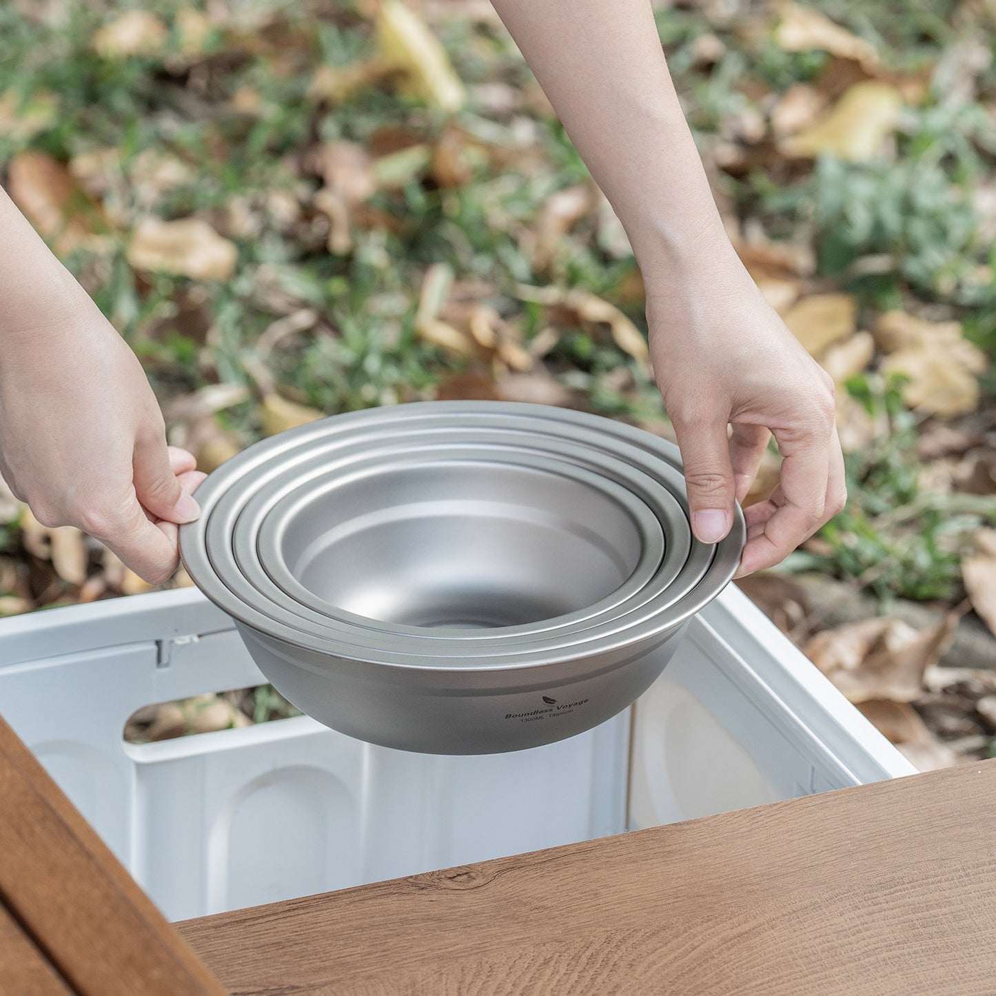 Boundless Voyage Titanium Bowl Rice Soup Salad Serving Bowl Ultralight Outdoor Camping Travel Durable Portable Tableware