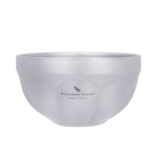 Boundless Voyage 500ml / 800ml Titanium Double Walled Bowl Rice Soup Oatmeal Yogurt Serving Bowl Ultralight Outdoor Camping Travel Durable Portable Tableware Ti1171T-Ti1173T