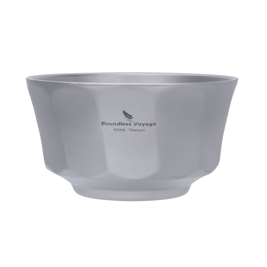 Boundless Voyage Sandblasted Double-Walled Pure Titanium Bowl 500ml & 800ml | Anti-Scald Lightweight Rust-Proof Tableware for Camping, Hiking, Outdoor & Daily Home Use Ti1174T-Ti1176T