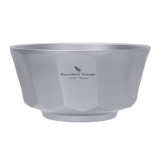 Boundless Voyage Sandblasted Double-Walled Pure Titanium Bowl 500ml & 800ml | Anti-Scald Lightweight Rust-Proof Tableware for Camping, Hiking, Outdoor & Daily Home Use Ti1174T-Ti1176T
