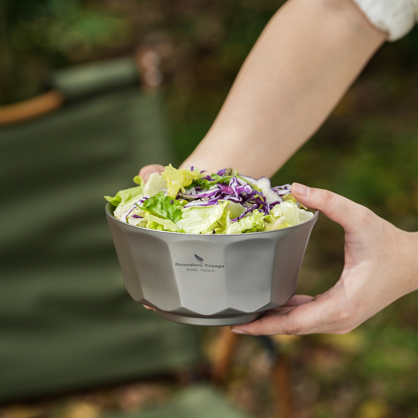 Boundless Voyage Sandblasted Double-Walled Pure Titanium Bowl 500ml & 800ml | Anti-Scald Lightweight Rust-Proof Tableware for Camping, Hiking, Outdoor & Daily Home Use Ti1174T-Ti1176T
