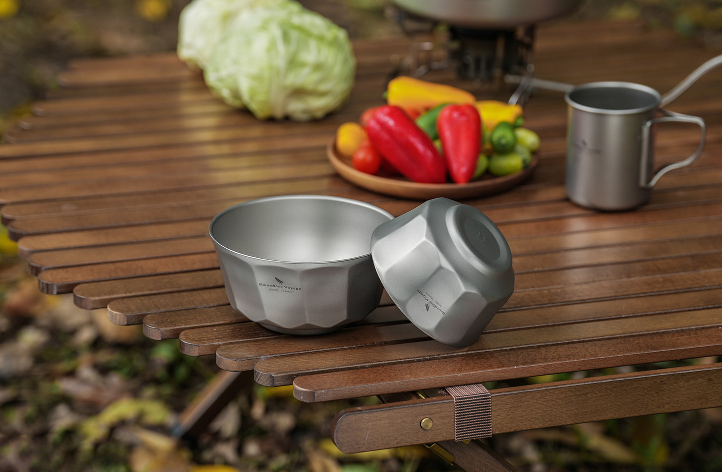 Boundless Voyage Sandblasted Double-Walled Pure Titanium Bowl 500ml & 800ml | Anti-Scald Lightweight Rust-Proof Tableware for Camping, Hiking, Outdoor & Daily Home Use Ti1174T-Ti1176T