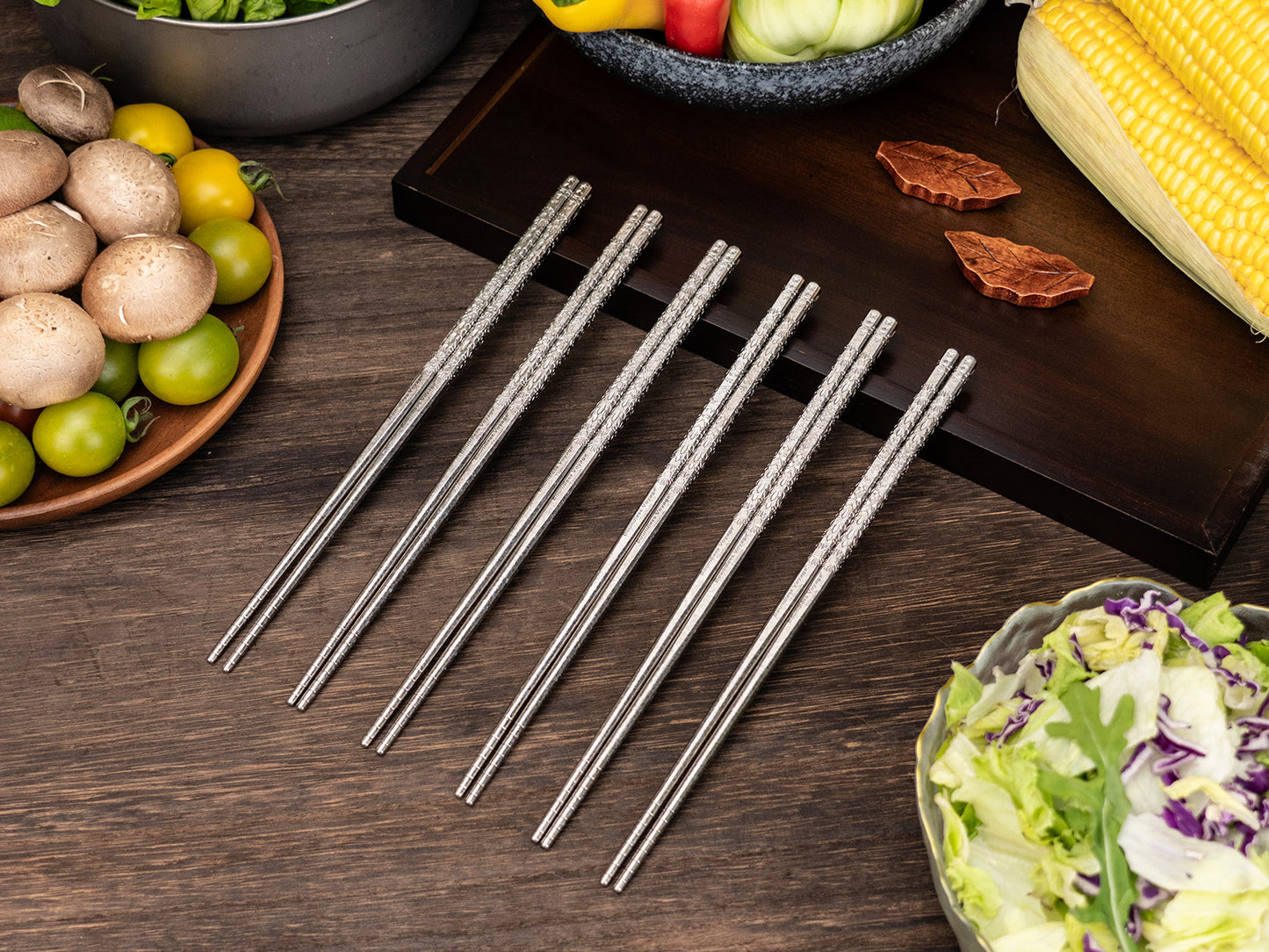 Boundless Voyage 23cm Solid Pure Titanium Chopsticks, Coating-Free Non-Slip Reusable Tableware for Outdoor Camping Travel Office Household & Premium Gift Ti1185T