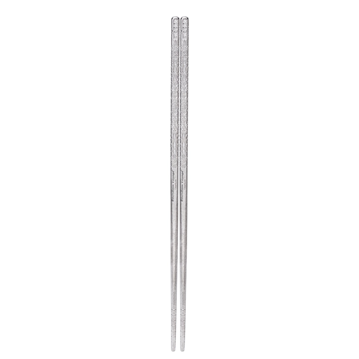 Boundless Voyage 23cm Solid Pure Titanium Chopsticks, Coating-Free Non-Slip Reusable Tableware for Outdoor Camping Travel Office Household & Premium Gift Ti1185T