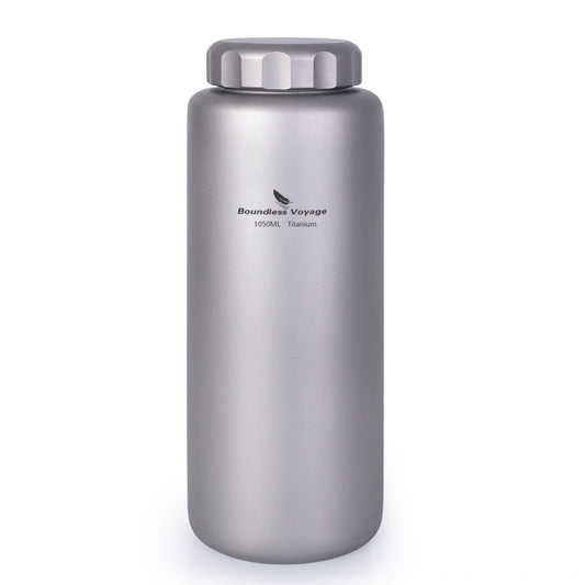 Boundless Voyage Titanium Water Bottle & Nesting Cup Kit 1050ml + 600ml, Ultralight for Hiking Bushcraft Ti3005D-Ti3007D