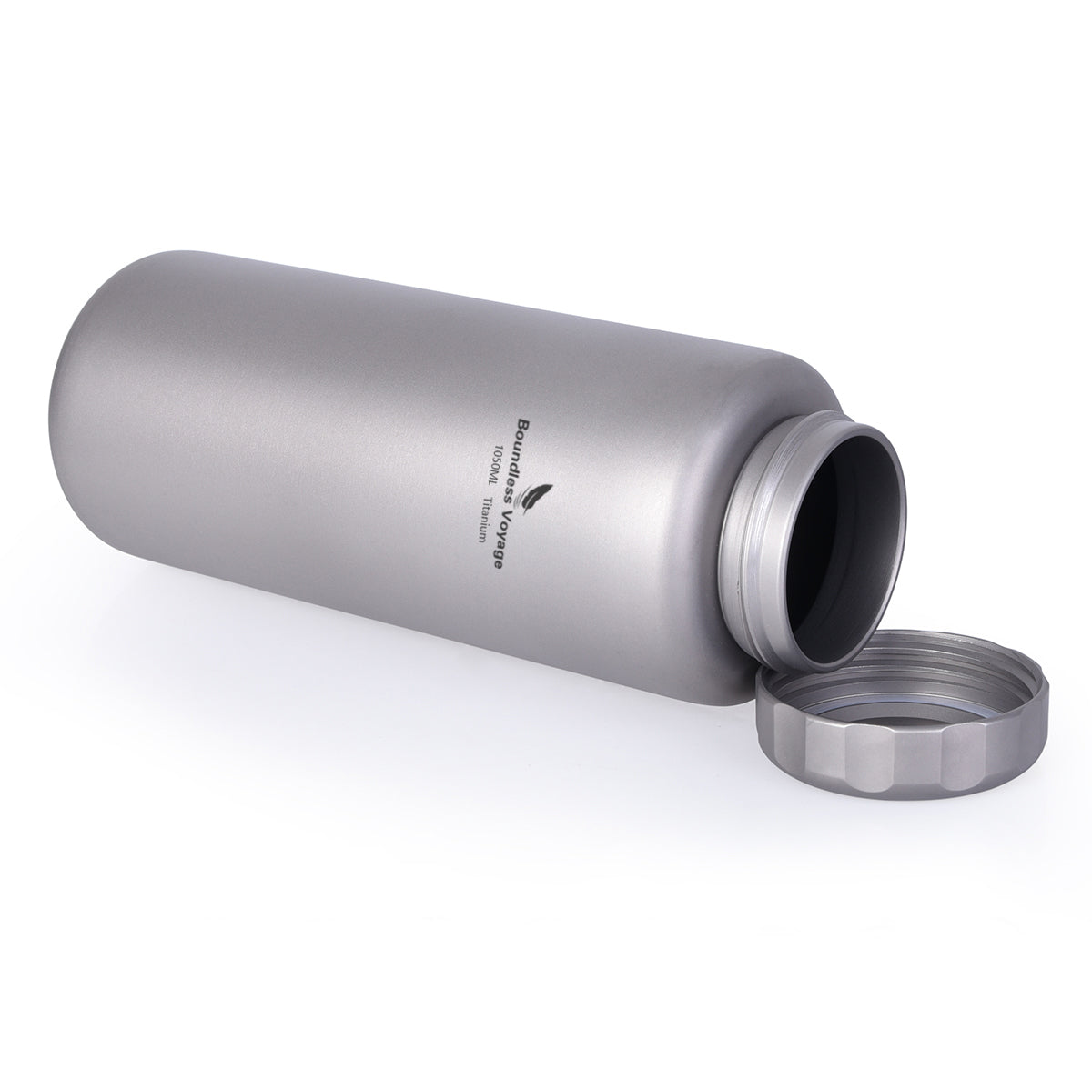 Boundless Voyage 1050ml Titanium Sport Water Bottle Ultralight Wide Mouth Leakproof for Camping Hiking Ti3005D
