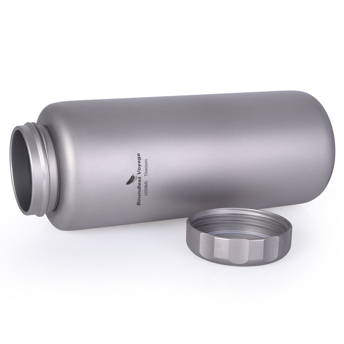 Boundless Voyage 1050ml Titanium Sport Water Bottle Ultralight Wide Mouth Leakproof for Camping Hiking Ti3005D