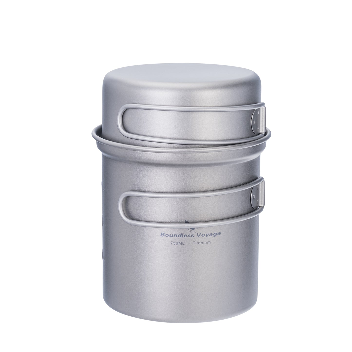 Boundless Voyage Outdoor Titanium Pot with Pan Set with Collapsible Folding Handle for Outdoor Camping Cooking Hiking Backpacking Portable Cookware Ti2037C-Ti2039C