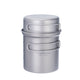 Boundless Voyage Outdoor Titanium Pot with Pan Set with Collapsible Folding Handle for Outdoor Camping Cooking Hiking Backpacking Portable Cookware Ti2037C-Ti2039C