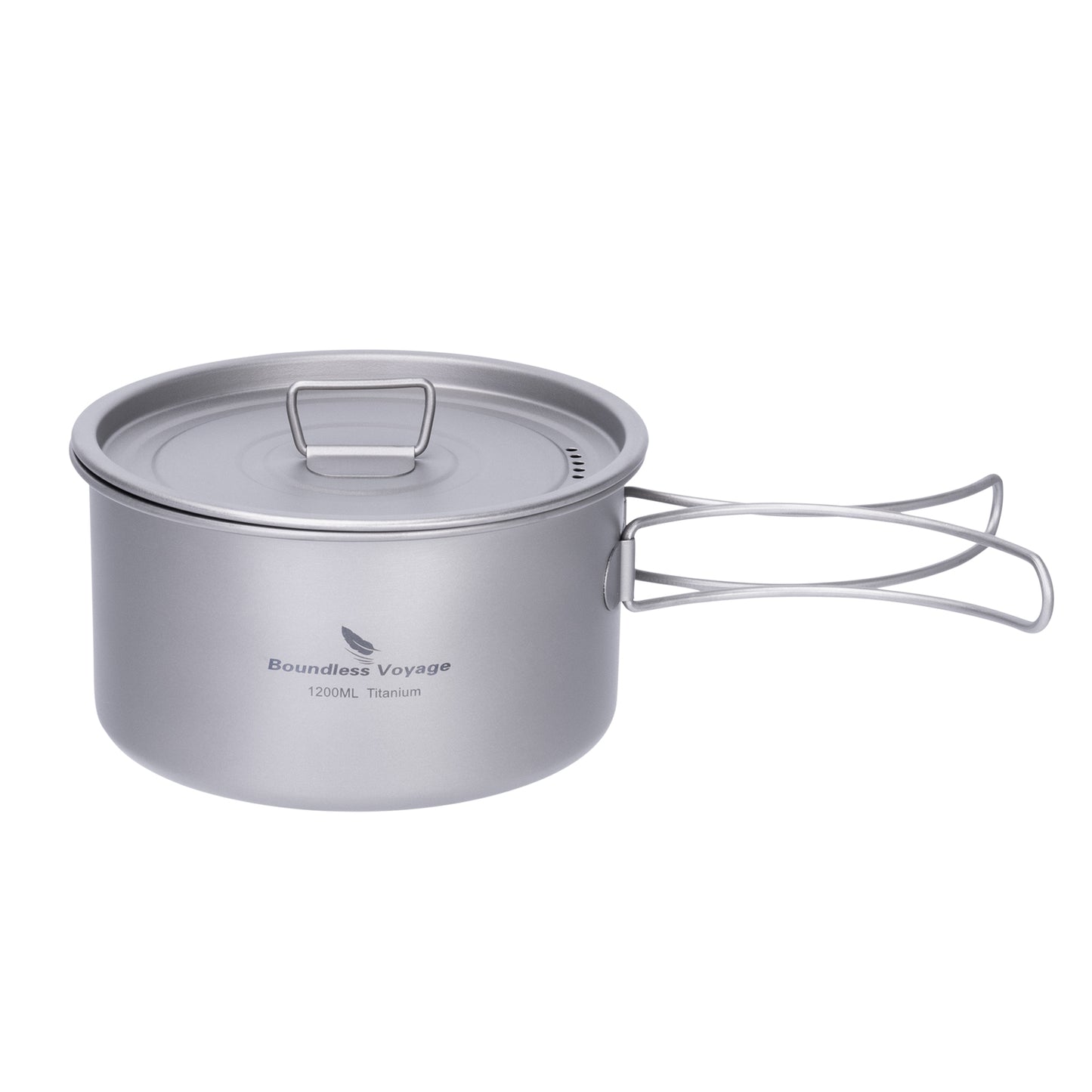 Boundless Voyage Lightweight Titanium Pot Outdoor Portable Cooking Set hiking Backpacking Pot for Hiking Trekking Picnic Fishing Mountaineering