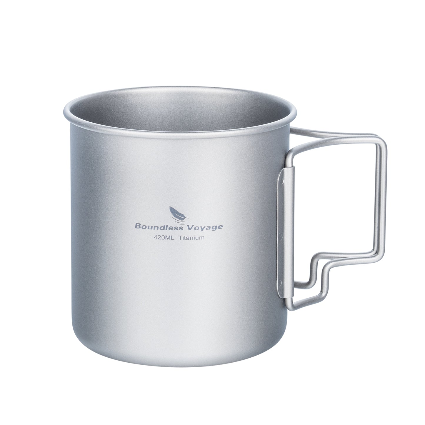 Boundless Voyage Titanbecher mit Deckel Camping-Geschirr für 1 Person 420 ml