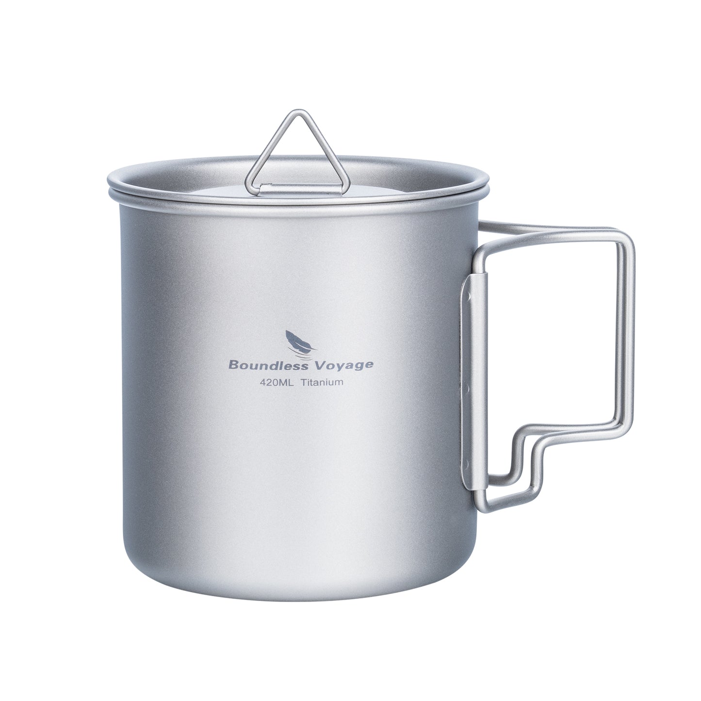 Boundless Voyage Titanbecher mit Deckel Camping-Geschirr für 1 Person 420 ml