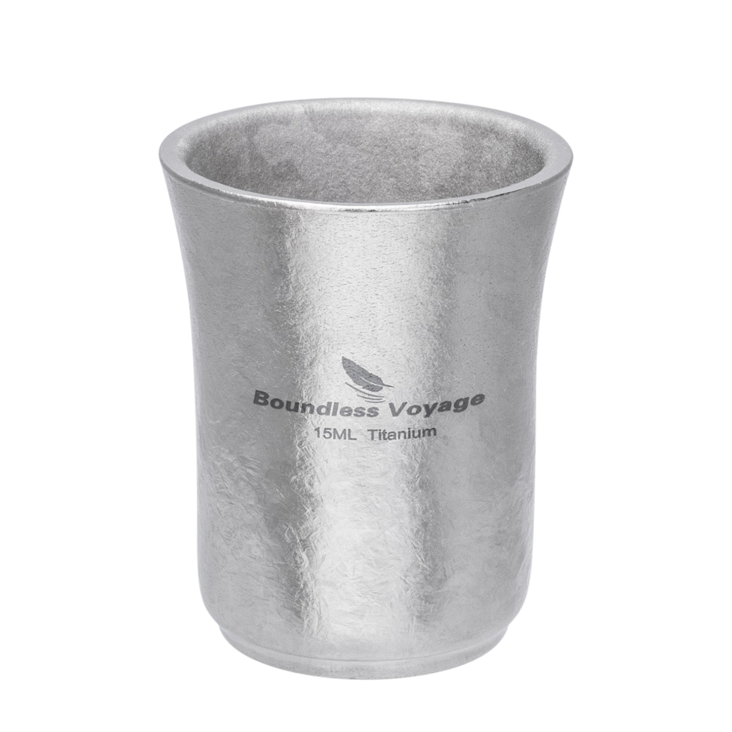 Boundless Voyage 15ml Titanium Shot Glass, Double-Wall Sake Cup for Whiskey Spirits Camping Home Bar Ti3080D