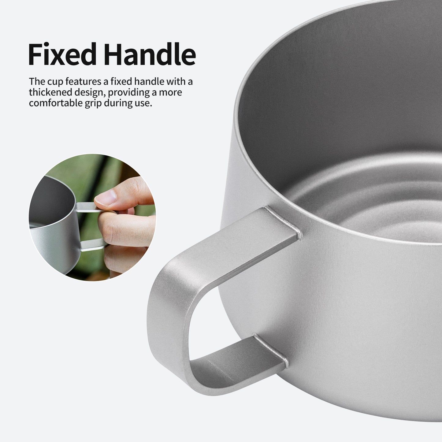 Boundless Voyage Titanium Double Wall Coffee Cup 100ml with Stirring Spoon Mini Tea Mug Espresso Cup Outdoor Camping Travel Ultralight Durable Portable Drinkware Ti3088B+Ti1133T