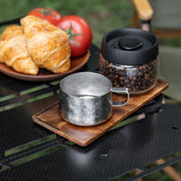Boundless Voyage Titanium Double Wall Coffee Cup 200ml with Stirring Spoon Mini Tea Mug Espresso Cup Outdoor Camping Travel Ultralight Durable Portable Drinkware Ti3088C+Ti1134T