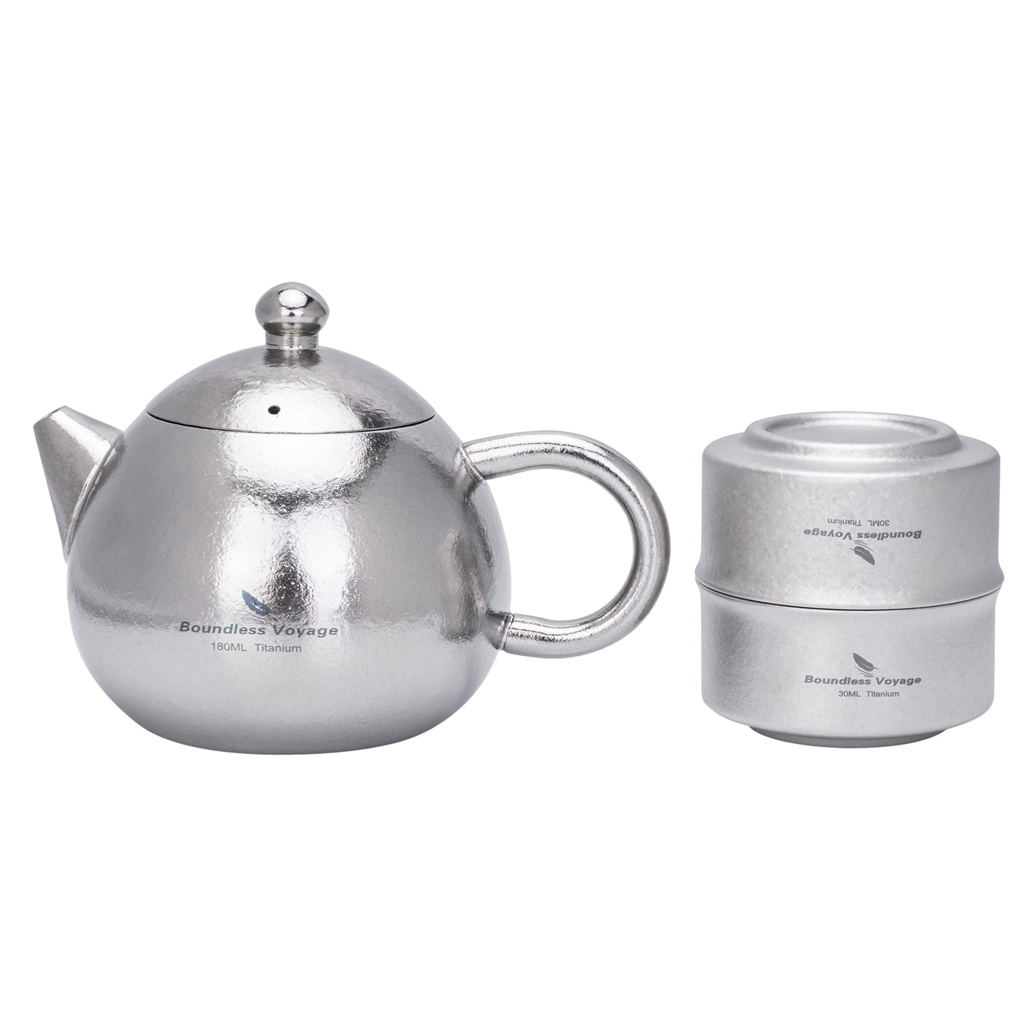 Boundless Voyage Titanium Teapot 180ml, Lightweight Loose Leaf Tea Pot with Anti-Scald Handle & Vented Lid,Tea Maker for Home Office Camping Travel Ti3111D