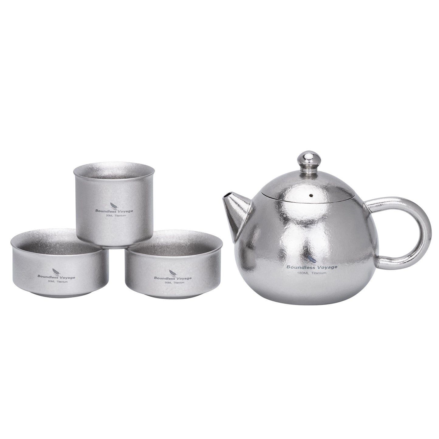 Boundless Voyage Titanium Teapot 180ml, Lightweight Loose Leaf Tea Pot with Anti-Scald Handle & Vented Lid,Tea Maker for Home Office Camping Travel Ti3111D