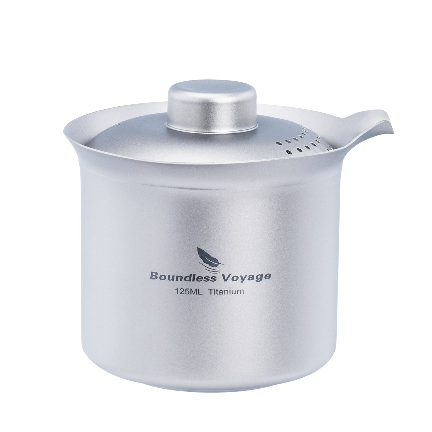 Boundless Voyage Titanium Double-Layer Tea Maker, Ultralight Portable Camping Teapot for Outdoor Tea Brewing  Ti3145D