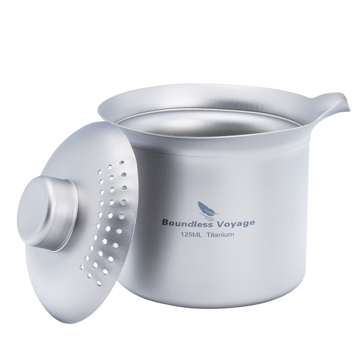 Boundless Voyage Titanium Double-Layer Tea Maker, Ultralight Portable Camping Teapot for Outdoor Tea Brewing  Ti3145D