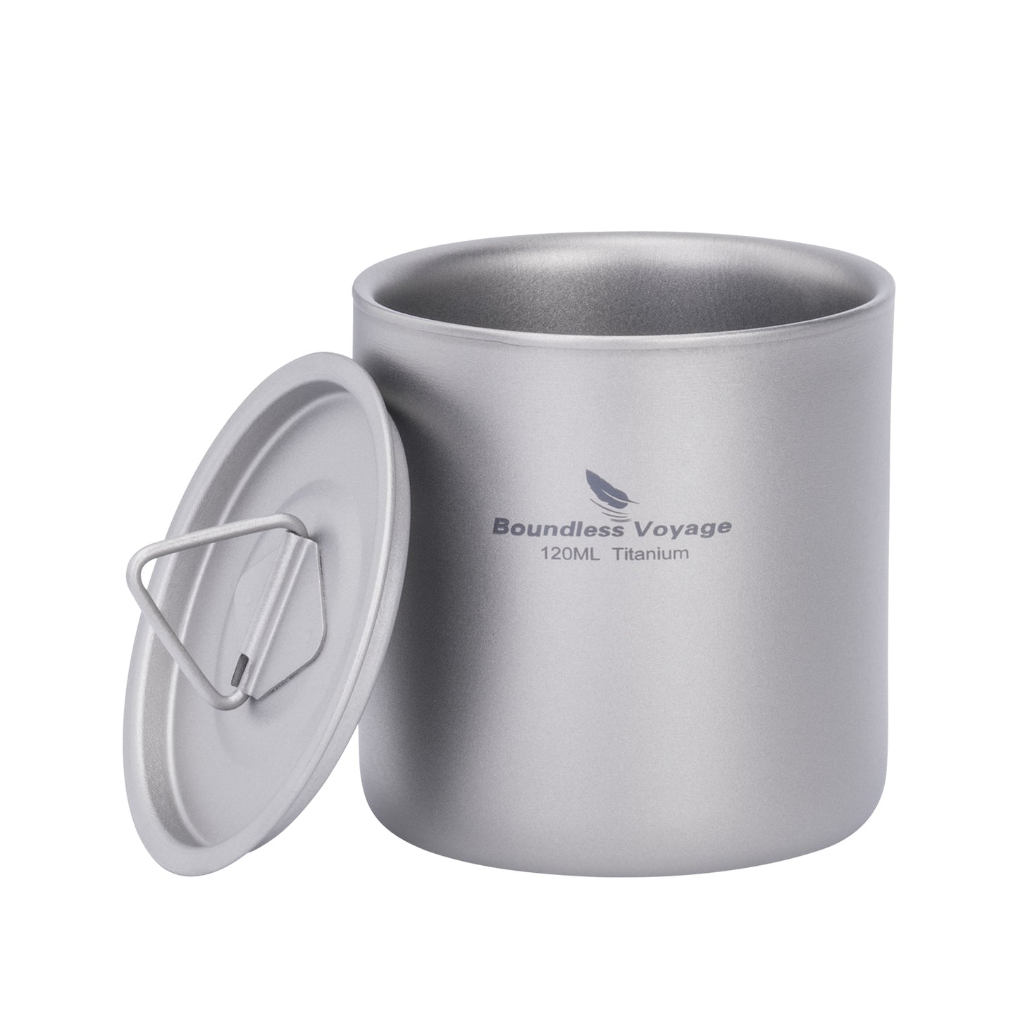 Boundless Voyage Stackable Double Walled Pure Titanium Cup |120ml/200ml/300ml/400ml Ultralight Durable Coffee & Tea Mug, Portable Drinkware for Outdoor Camping & Daily Home Use Ti3240D-Ti3245D