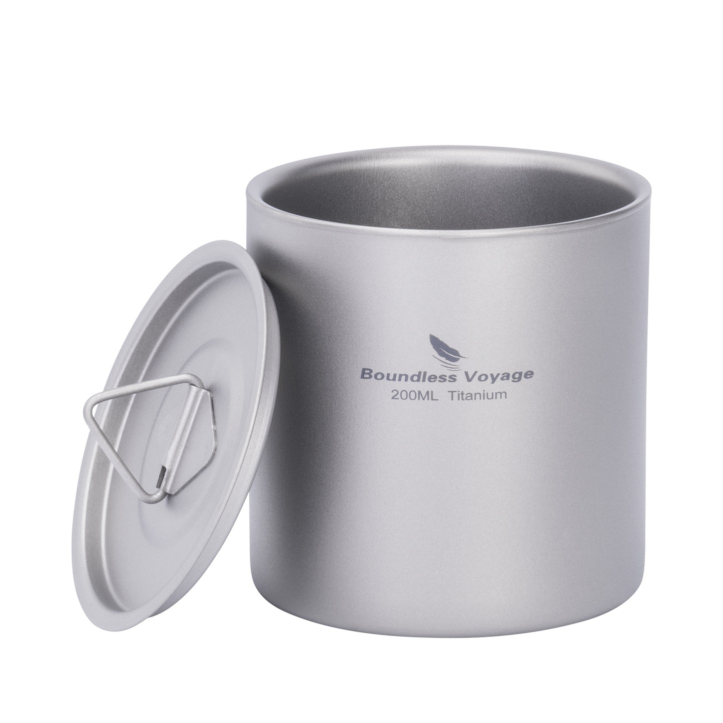 Boundless Voyage Stackable Double Walled Pure Titanium Cup |120ml/200ml/300ml/400ml Ultralight Durable Coffee & Tea Mug, Portable Drinkware for Outdoor Camping & Daily Home Use Ti3240D-Ti3245D